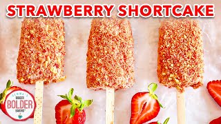 Homemade Strawberry Shortcake Ice Cream Bars [upl. by Maunsell]