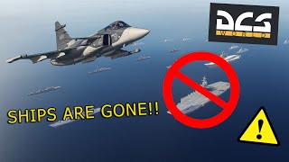 DCS World │ GRIPEN MOD is bugging the Ships Units dcsworld jas39mod dcsmissioneditor dcsmod [upl. by Mond]