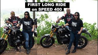 First LONG RIDE on Triumph SPEED 400 [upl. by Atauqal]