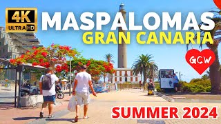 MASPALOMAS Gran Canaria Summer 2024 🔴 Lopesan Costa Meloneras Resort to Maspalomas Lighthouse [upl. by Garlinda]