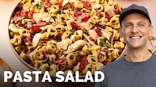 Italian Tortellini Pasta Salad  Easy summer side dish recipe [upl. by Ealasaid91]