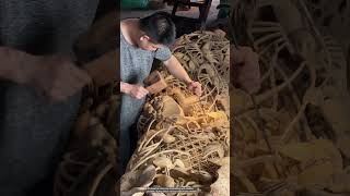 3D wood carving process [upl. by Narayan]