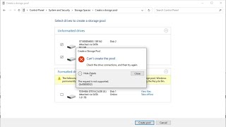 Cant create the pool Windows 10 RAID 1 mirroring  FIX [upl. by Dylane]