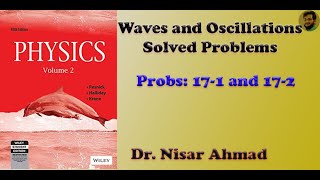 Lec 1 Waves and Oscillations solved problems 171 and 172 from Halliday Resnick and KraneVol 1 [upl. by Arakahs841]