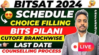 BITSAT Counselling Process 2024 😍  BITS Pilani Cutoff 2024  BITSAT Counselling 2024  BITSAT 2024 [upl. by Bible]