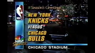 NBA On NBC  Knicks  Bulls Christmas Day 1992 Highlights [upl. by Ennalyrehc689]