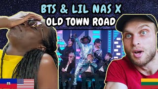 REACTION TO BTS amp Lil Nas X  Old Town Road Live at the GRAMMYS 2020  FIRST TIME WATCHING [upl. by Tifanie]