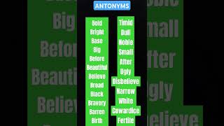 ANTONYMS [upl. by Magnolia]