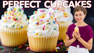 How to Get PERFECT VANILLA CUPCAKES Every Time [upl. by Arlina]