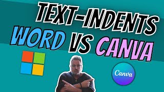 TextIndents Indent Text In Paragraphs MS WORD VS CANVA [upl. by Stalder]