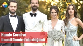 Hande Soral ve İsmail Demircinin düğününden görüntüler [upl. by Aggappora239]