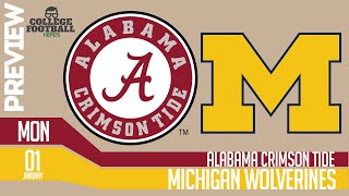 Alabama vs Michigan  Rose Bowl College Football Playoff Preview amp Model Prediction [upl. by Ailaro712]