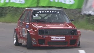 Insane VW Golf II Turbo 430 HP 500 NM 4x4 full Onboard Simon Wüthrich at Turbiene Motorsport [upl. by Lindon]