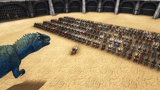 Giganotosaurus vs 100 Kentrosaurus  ARK Survival Evolved  Cantex [upl. by Laenej195]