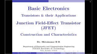 Tutorial 20 JFET Construction and Characteristics [upl. by Ecnesse]