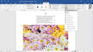 How to add a transparent Text Box onto an image in Word [upl. by Gader]