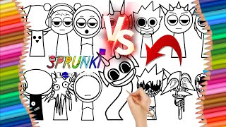 SPRUNKI New Coloring Pages How to Color Incredibox Sprunki Original vs New Mod Phases 3 Part 2 [upl. by Eilata]