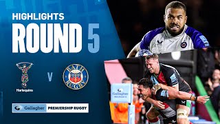 Harlequins v Bath  HIGHLIGHTS  Late Drama at the Stoop  Gallagher Premiership 202425 [upl. by Erialc]