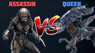 Assassin Predator VS Alien Queen FIGHT  YAUTJA XENOMORPH  WHO WINS [upl. by Nylime]