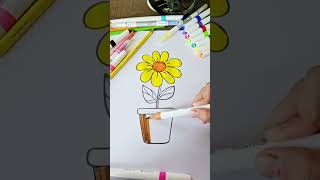 Sunflower coloring video 🌼💛🌞drawing satisfying coloringforkids art kidscoloring [upl. by Menides63]