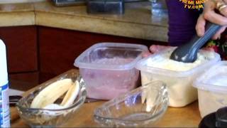 Chef amp Author Marilyn Petersons Sweet Summer Treat Raw Vegan Banana Split Ice Cream [upl. by Anilok]