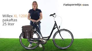 Willex XL 1200 Pakaftas 25L  Fietstas review NL [upl. by Ydnelg]