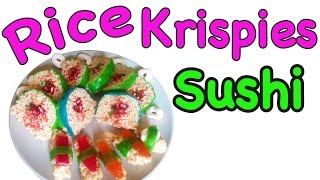 How to Make Rice Krispies Sushi  Candy Sushi  Dessert Sushi [upl. by Treharne]