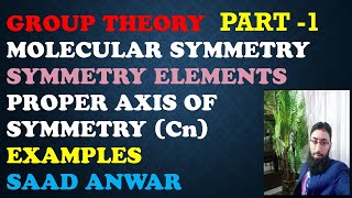 Molecular symmetrySymmetry ElementsSymmetry OperationsProper axis of SymmetryExamplesSaad Anwar [upl. by Simeon]