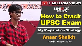 UPSC  My UPSC Preparation Strategy  How to Crack UPSC Exam  Ansar Shaikh IAS [upl. by Cristabel958]