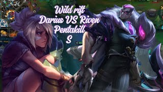 Wild rift Darius vs Riven matchup Pentakill 1v9 [upl. by Kitrak]