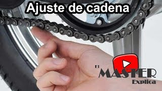 Como ajustar cadena de moto [upl. by Adyan]