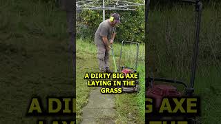 FOOTPATH CLEANUP lawncare lawnmaintenance mowing overgrowngrass [upl. by Aridan]