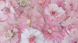 Retro Craft Glittery Crepe Paper Flowers [upl. by Alton]