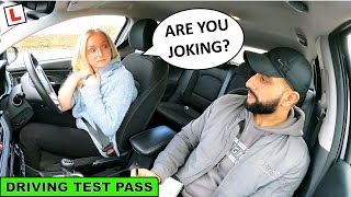 Learner Gets LUCKY On Driving Test  She Thought Shed FAILED [upl. by Nivak189]