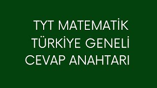 2024 TYT TÜRKİYE GENELİ MATEMATİK SORU KİTAPÇIĞI töder özdebir türkiyegeneli cevapanahtarı [upl. by Sandi]