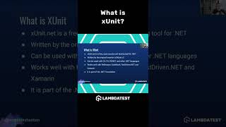 What is xUnit🤔  Introduction to xUnit  LambdaTest shorts [upl. by Sladen]