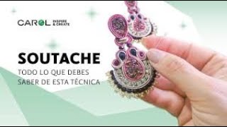 Tutorial Cómo hacer ARETES en SOUTACHE COSIDOS a mano PASO a PASO [upl. by Adamis]