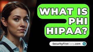 What Is PHI HIPAA  SecurityFirstCorpcom [upl. by Kaja599]