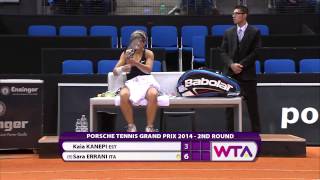 Kaia Kanepi EST vs Sara Errani ITA 23 April 2014  Porsche Tennis Grand Prix [upl. by Nyvrem]