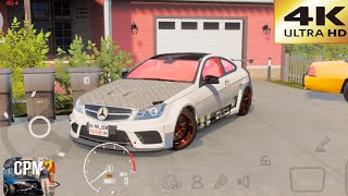 Car Parking Multiplayer 2 Drifting Mercedes C63 AMG with Steering Wheel Gameplay [upl. by Eadwine]