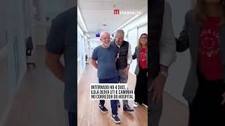 Veja Lula caminhando pelo corredor do hospital SírioLibanês depois das duas cirurgias [upl. by Zeuqirdor]