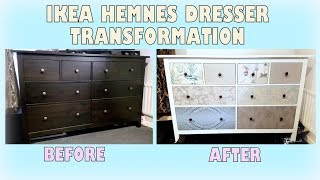 DIY Makeover  Transforming Ikea Hemnes Dresser  Upcycling Furniture [upl. by Alakim959]