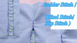 Ladder Stitch Slip StitchBlind StitchInvisible Stitch [upl. by Nylak990]