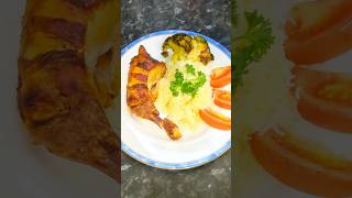 Delicious saffron rice with crispy 🍗🍚🤩 кулинарныерецепт рецепты deliciousfood deliciousmeal [upl. by Ilera]