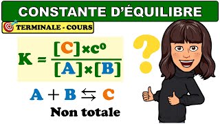 Equilibre dynamique  Constante déquilibre K  activité  CHIMIE  TERMINALE [upl. by Kiki]