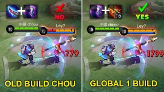 I FINALLY FOUND GLOBAL 1 BUILD CHOU wtf damage…  Mobile Legends [upl. by Hafeetal]