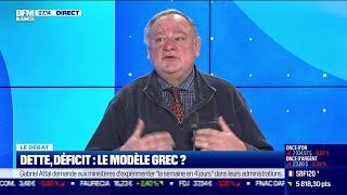 Nicolas Doze face à JeanMarc Daniel  Dette et déficit le modèle grec [upl. by Llerud]