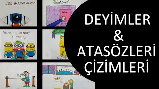 5Sınıf Öğrencilerinin Gözünden Deyimler ve Atasözleri Resimli AnlatımGörsel Sanatlar Etkinlikleri [upl. by Demetria730]