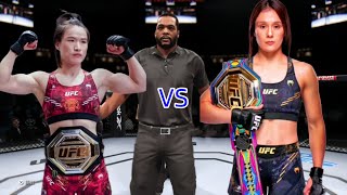 Zhang Weili VS Alexa Grasso Zhang Weili violently injured Alexa Grasso with 600 punches UFC [upl. by Perlman]