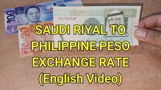 Saudi Riyal to Philippine Peso  Riyal to Peso Exchange Rate Today  Currency Universe English [upl. by Alinoel525]